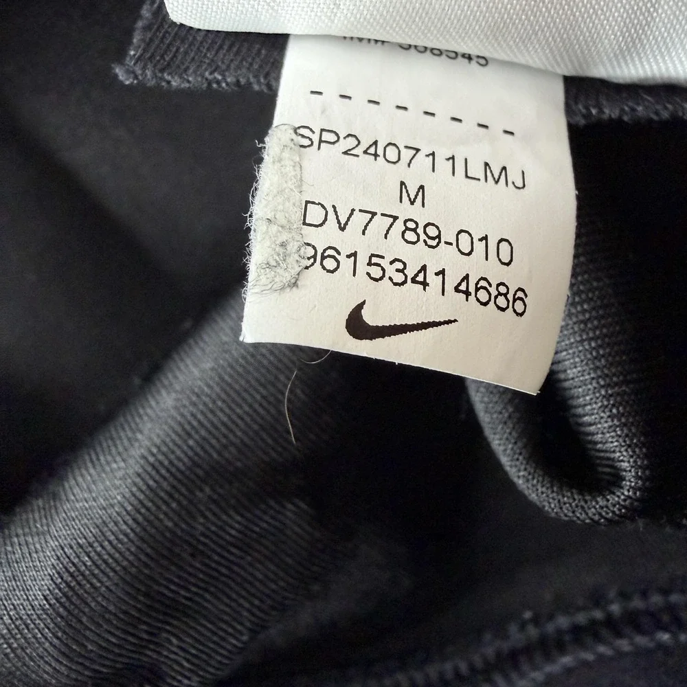 Nike Leggings Womens M Black Mid Rise Ankle Jersey Logo Pants Stretch DV7789-010